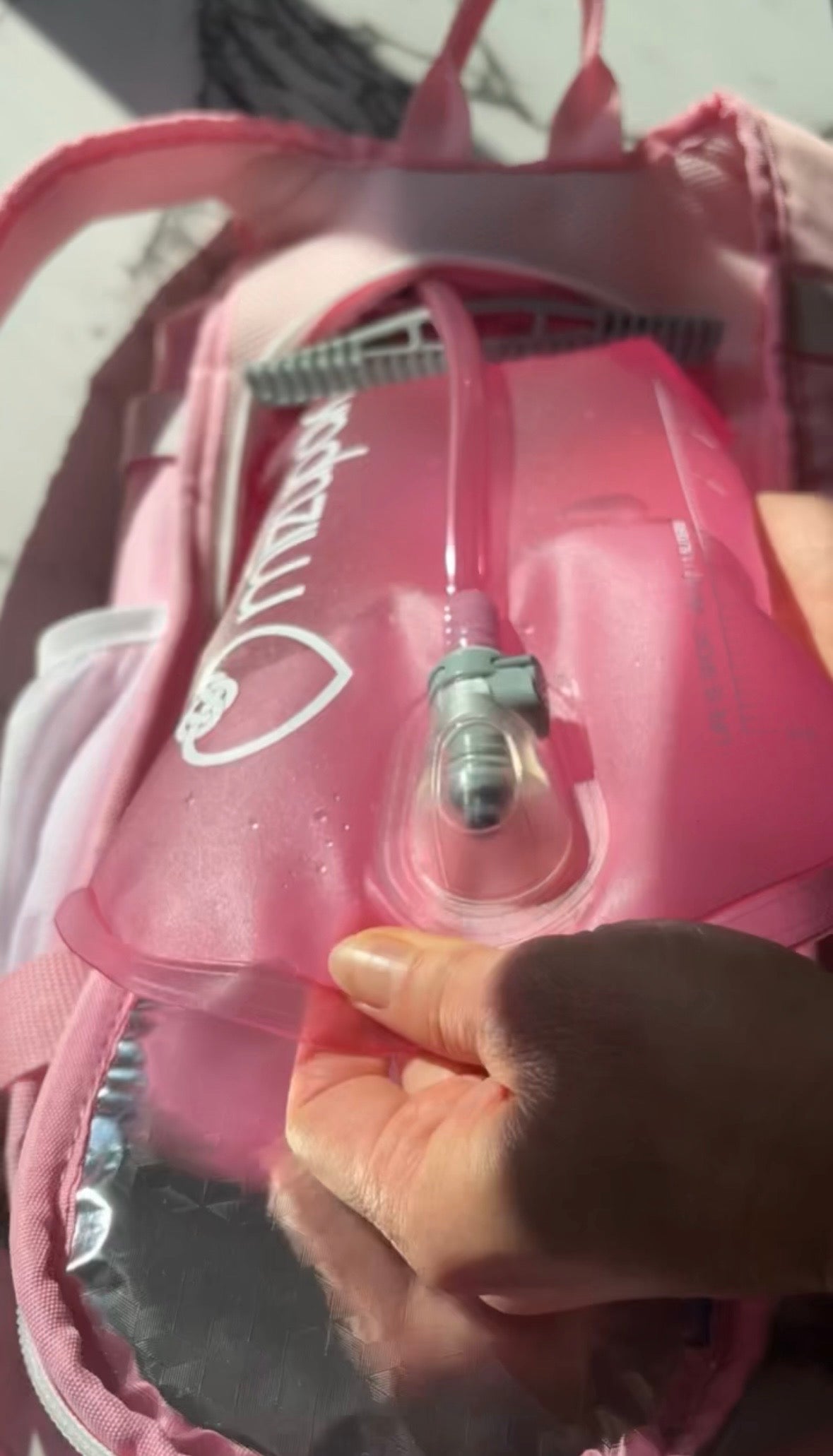 Mizupak Hydration Backpack in Sakura Pink